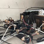 新北監控安裝 DVR主機線材凌亂示意圖｜舊式監視器線路問題｜ANGE網路通