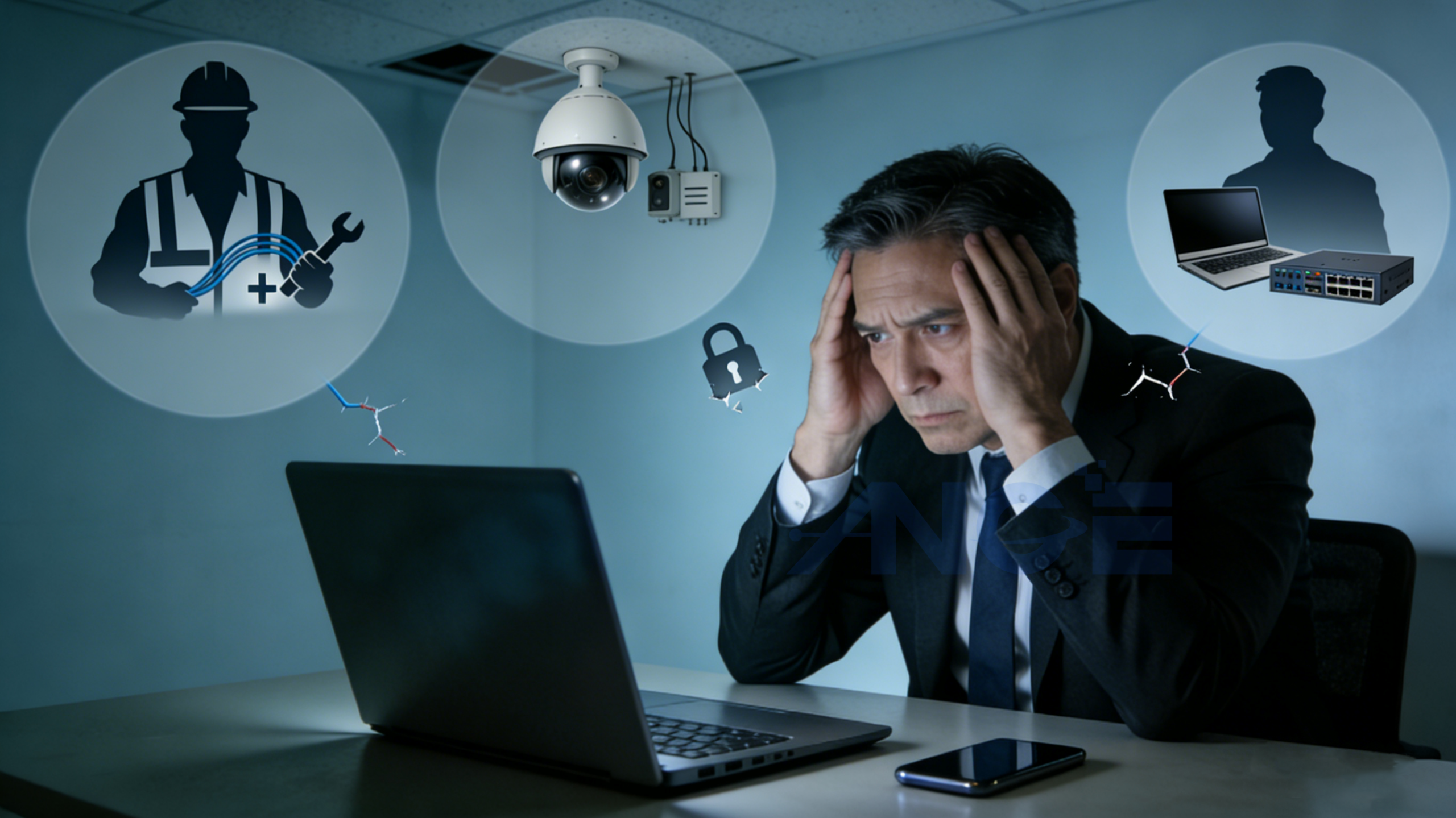 公司 IT 系統整合服務,辦公室電腦與網路異常導致監視器無法遠端連線