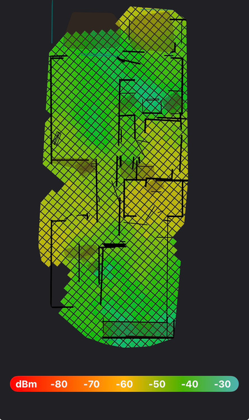 完工後現場 Wi-Fi 訊號量測熱力圖